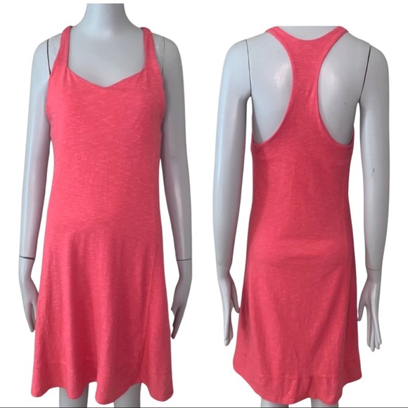 HORNY TOAD Seahorse Racerback Casual Knit Dress Bright Pink Fuchsia Sporty - Picture 1 of 14
